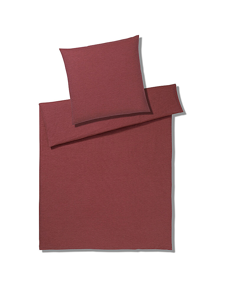 ELEGANTE Flanell Bettwäsche Sheffield 70x90cm / 140x200cm rot