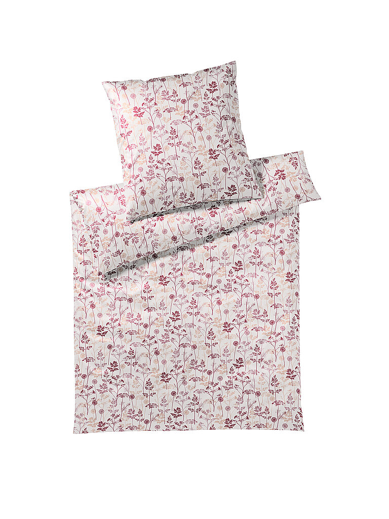 ELEGANTE Jersey Bettwäsche Herbage 70x90cm / 140x200cm rosa