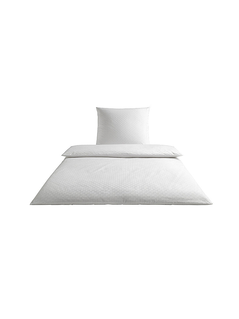 ELEGANTE Satin Bettwäsche 70x90cm/140x200cm Cronos Weiss weiss – ELEGANTE
