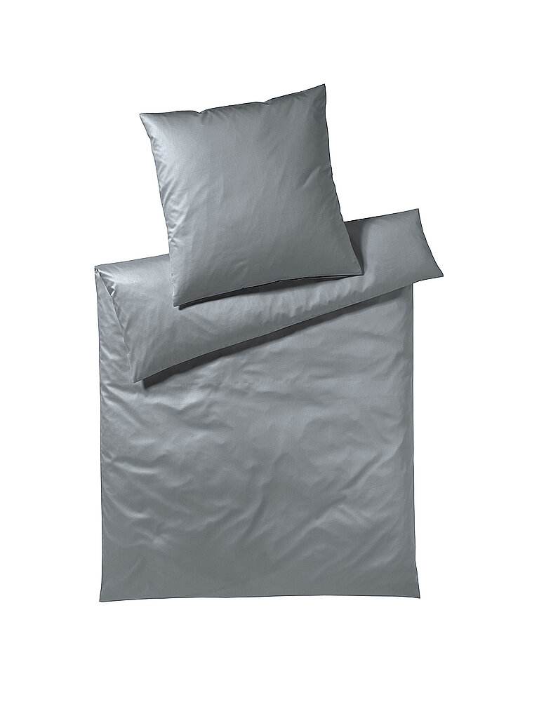 ELEGANTE Jersey Bettwäsche SOLID 70x90cm / 140x200cm Graphit  grau