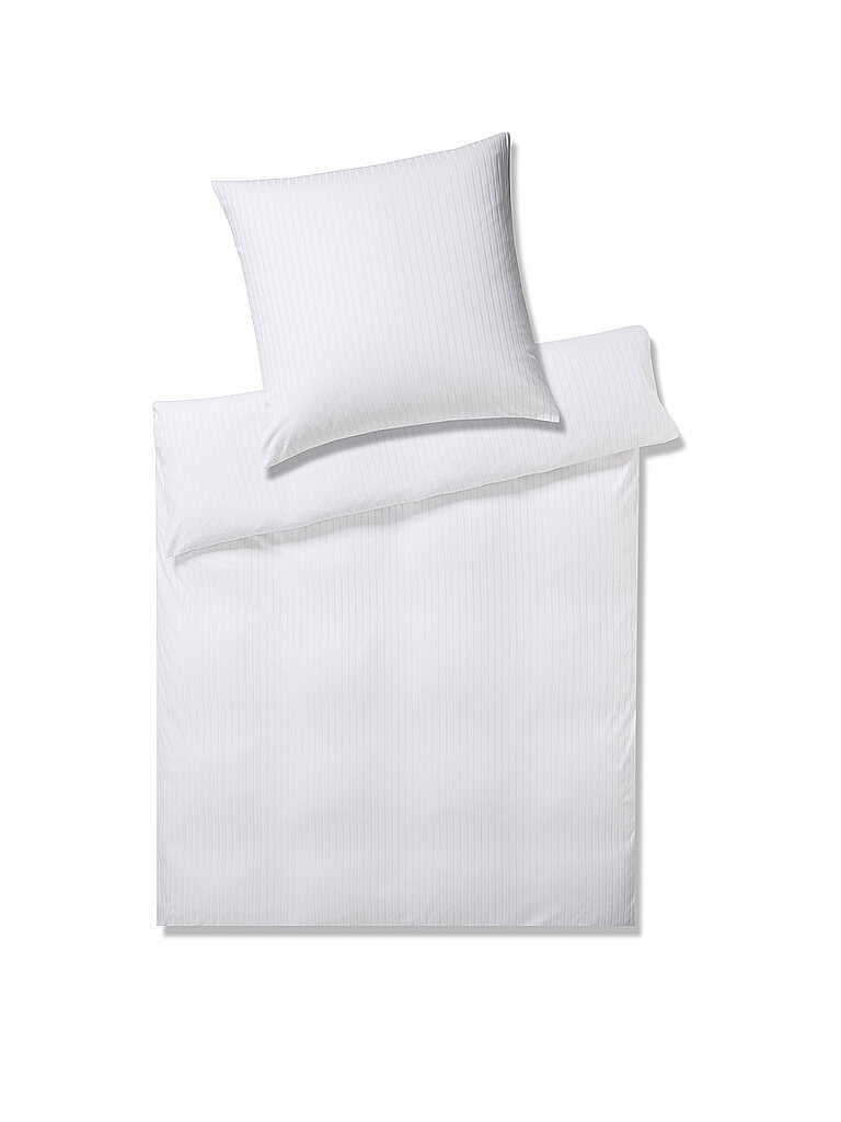ELEGANTE Jersey Bettwäsche SOLID 70x90cm / 140x200cm Weiss  weiss