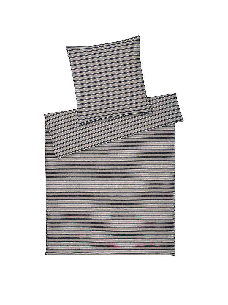 ELEGANTE Flanell Bettwäsche INVERNESS 70x90cm/140x200cm Anthrazit grau – ELEGANTE