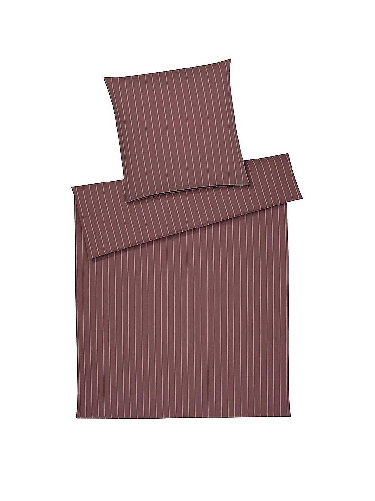 ELEGANTE Flanell Bettwäsche WINSTON 70x90cm/140x200cm Rosenholz beere