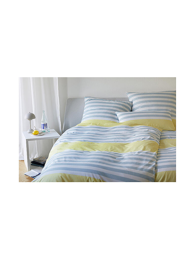 Produktbild von Lorena Batist Bettwäsche Basel Mini-Karo Hellblau 1 Bettbezug 135 X 200 Cm + 1 Kissenbezug 80 X 80 Cm
