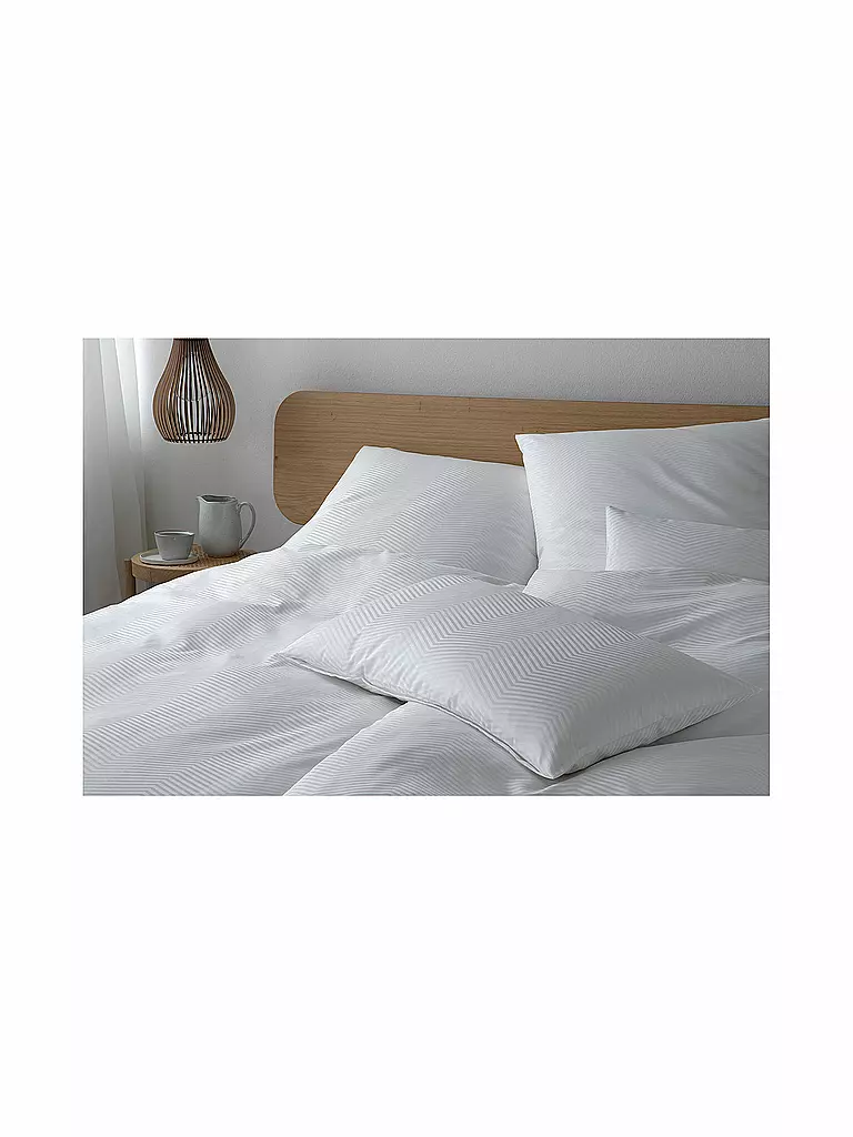 ELEGANTE | Damast Bettwäsche Canova 70x90cm / 140x200cm Weiss | weiss