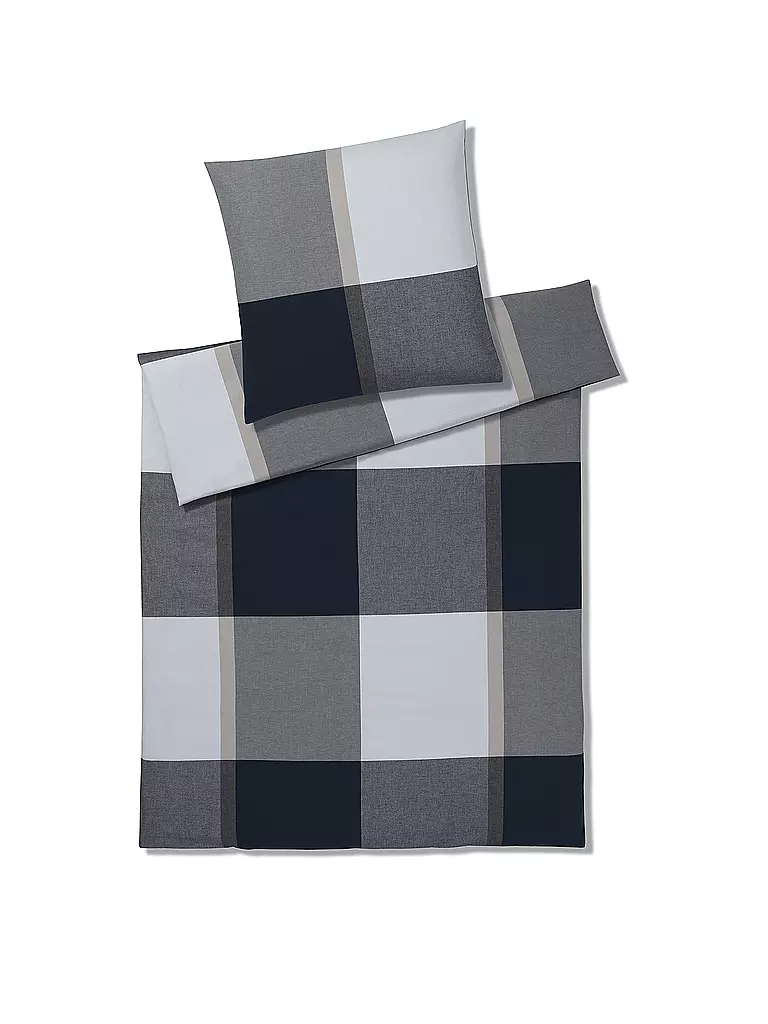 ELEGANTE | Flanell Bettwäsche BERKELEY 70x90cm/140x200cm Smoke | grau