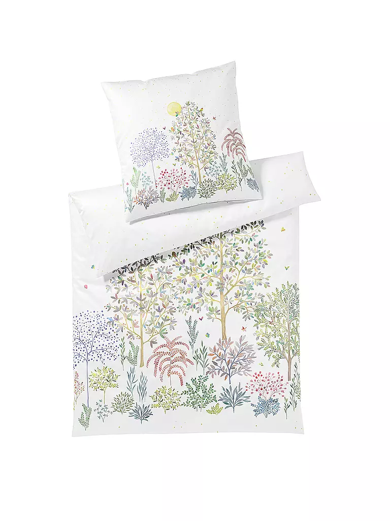 ELEGANTE | Satin Bettwäsche 140x200cm NIGHT DREAM Weiss | weiss