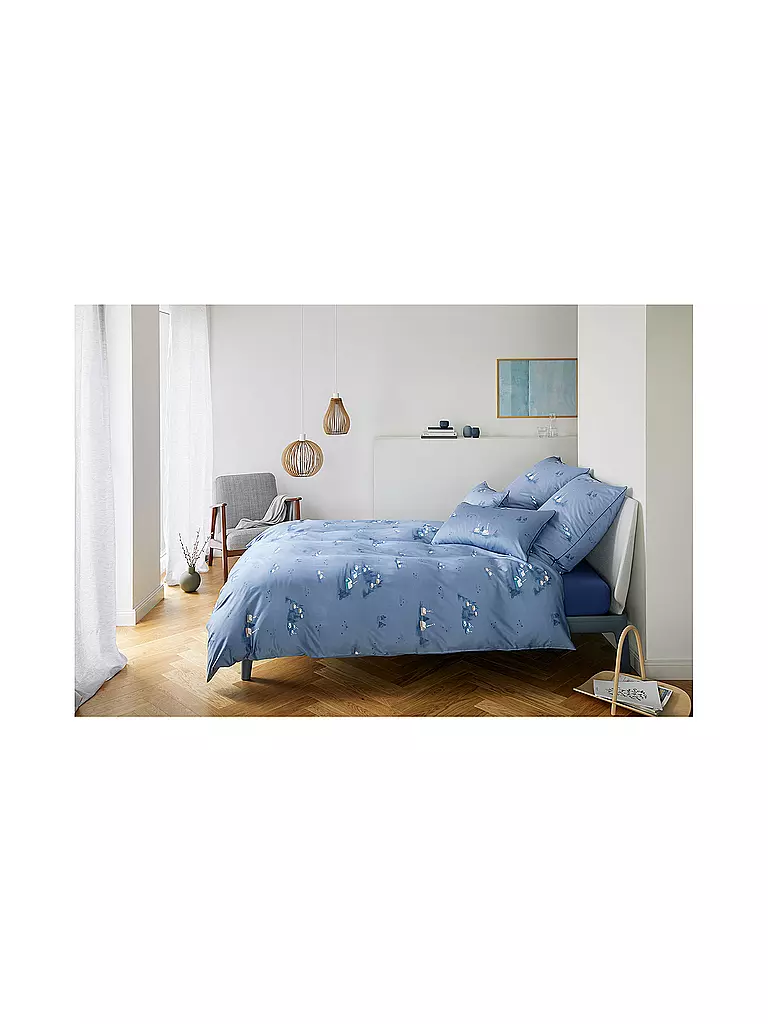 ELEGANTE | Satin Bettwäsche 70x90cm/140x200cm Home Blau | blau