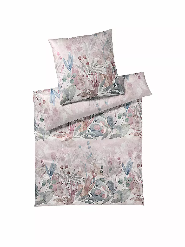 ELEGANTE | Satin Bettwäsche 70x90cm/140x200cm Secret Garden Rose | rosa