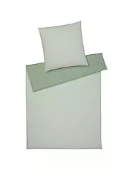 ELEGANTE | Wende Flanell Bettwäsche Tender 70x90cm/140x200cm Grau | hellgrün