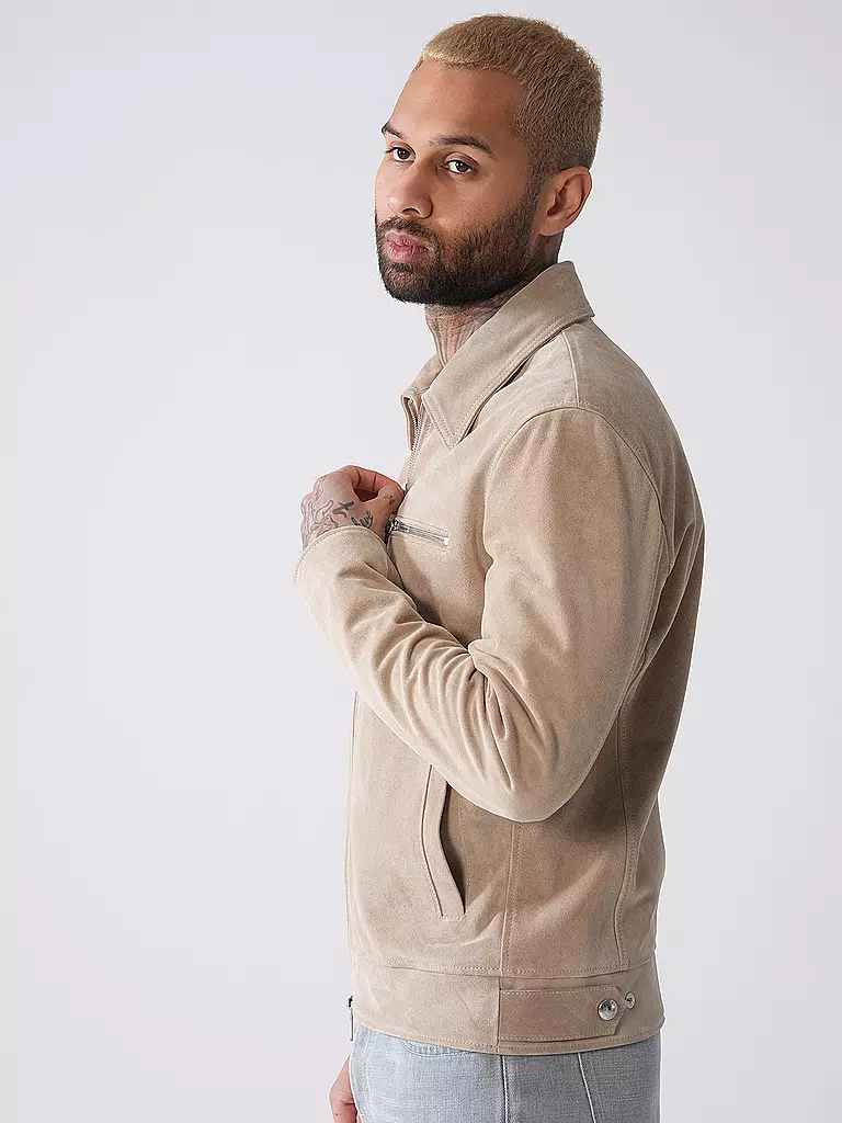 ELEVENTY | Lederjacke | beige
