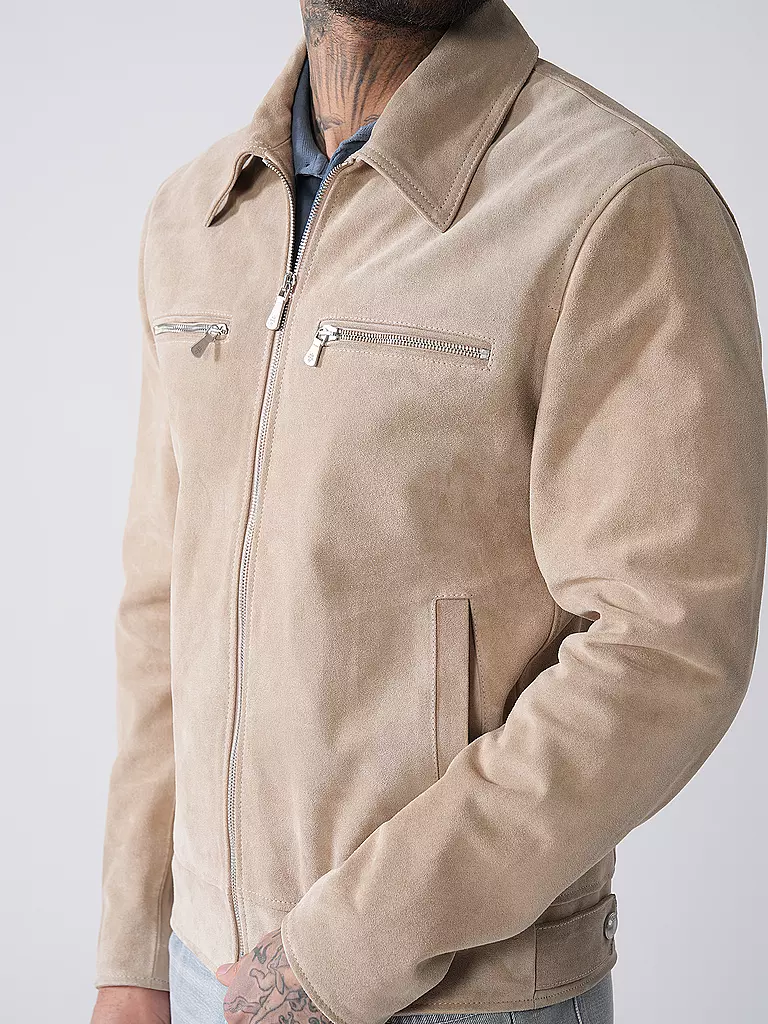ELEVENTY | Lederjacke | beige