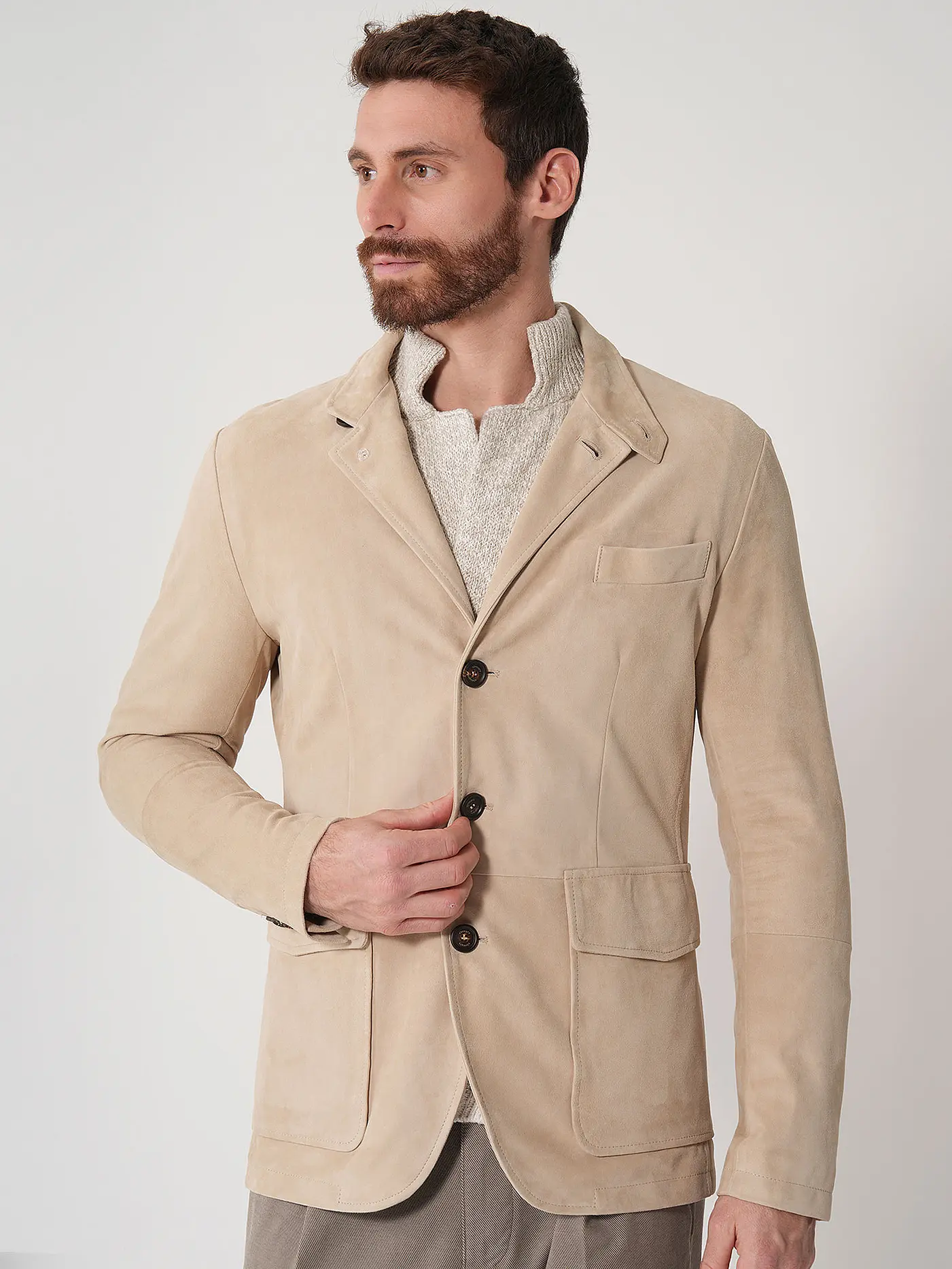 ELEVENTY | Ledersakko | beige