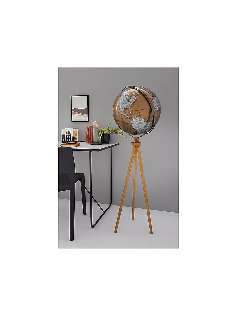 EMFORM Globo da terra su supporto - Sputnik 43 cm bronzo/argento nessun colore