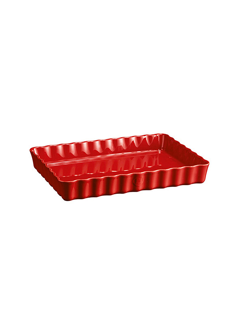 EMILE HENRY Tarteform eckig 24x34cm Dunkelrot  dunkelrot