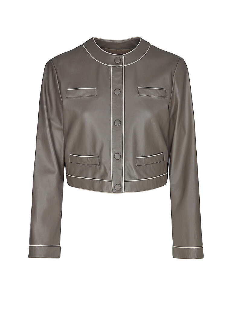 EMPORIO ARMANI Lederjacke braun | 40