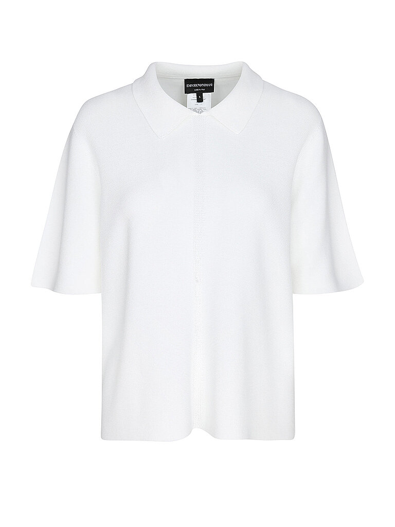 EMPORIO ARMANI Strickpoloshirt  weiss | XS