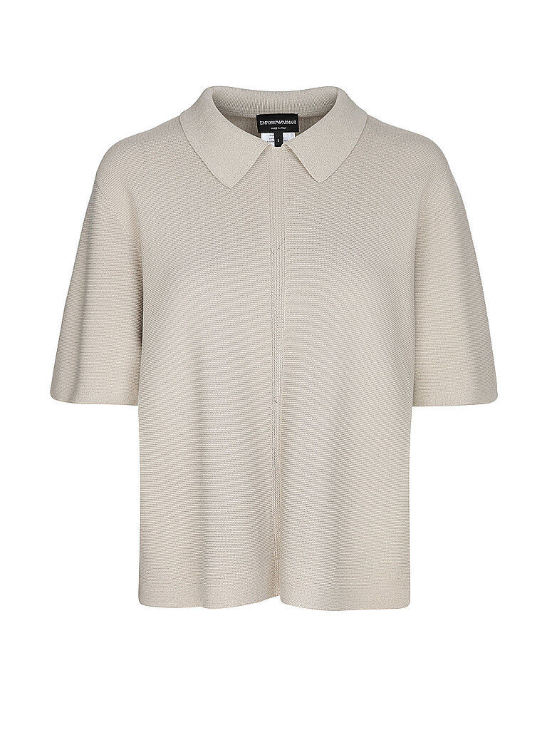 EMPORIO ARMANI Strickpoloshirt  beige | S