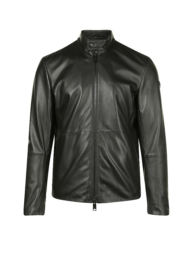 EMPORIO ARMANI | Lederjacke Carry Over | schwarz