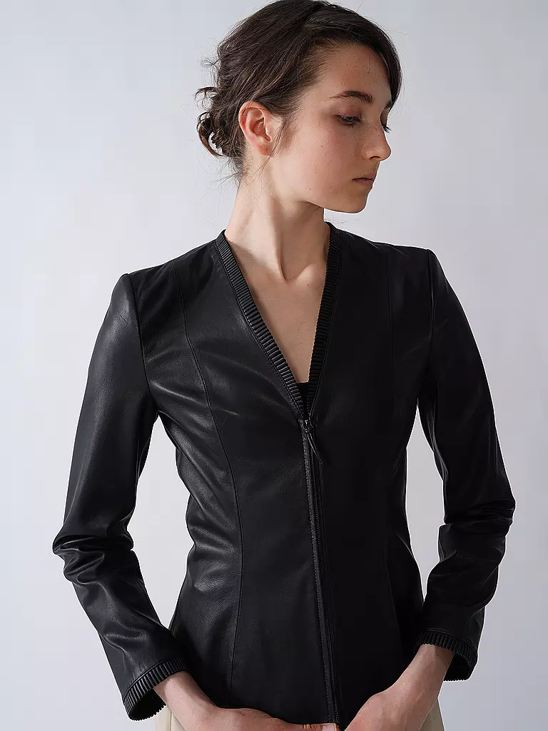 EMPORIO ARMANI | Lederjacke | schwarz