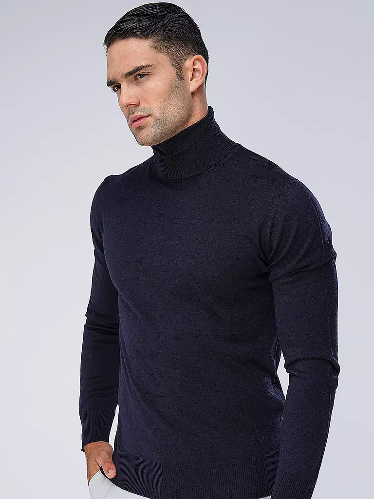 EMPORIO ARMANI | Rollkragenpullover ESSENTIALS | blau