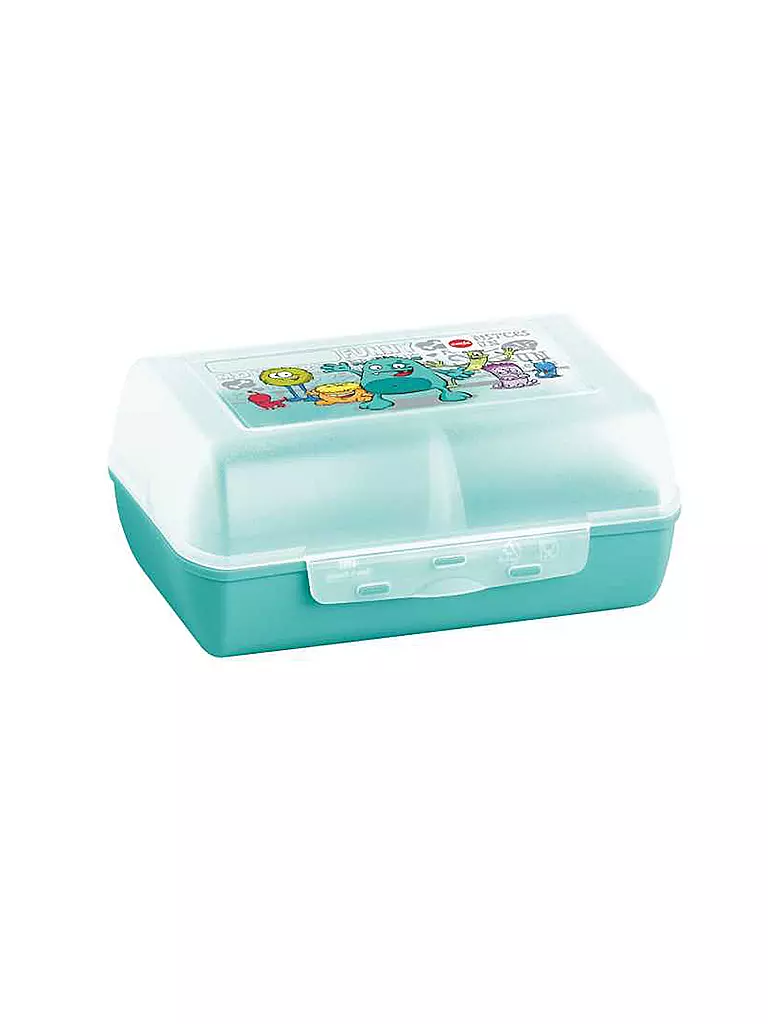 EMSA | Geschenkset 2tlg. Lunchbox und Trinkflasche MONSTER Tuerkis | türkis
