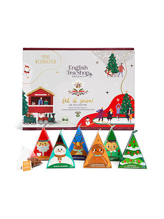 ENGLISH TEA SHOP | Teegeschenk Let it Snow 12 Pyramiden Weiss