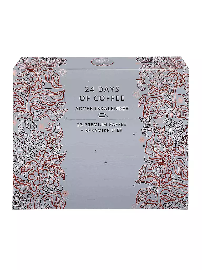 ENGLISH TEA SHOP | Adventkalender Filterkaffee inkl. Filter 23+1 | hellgrau