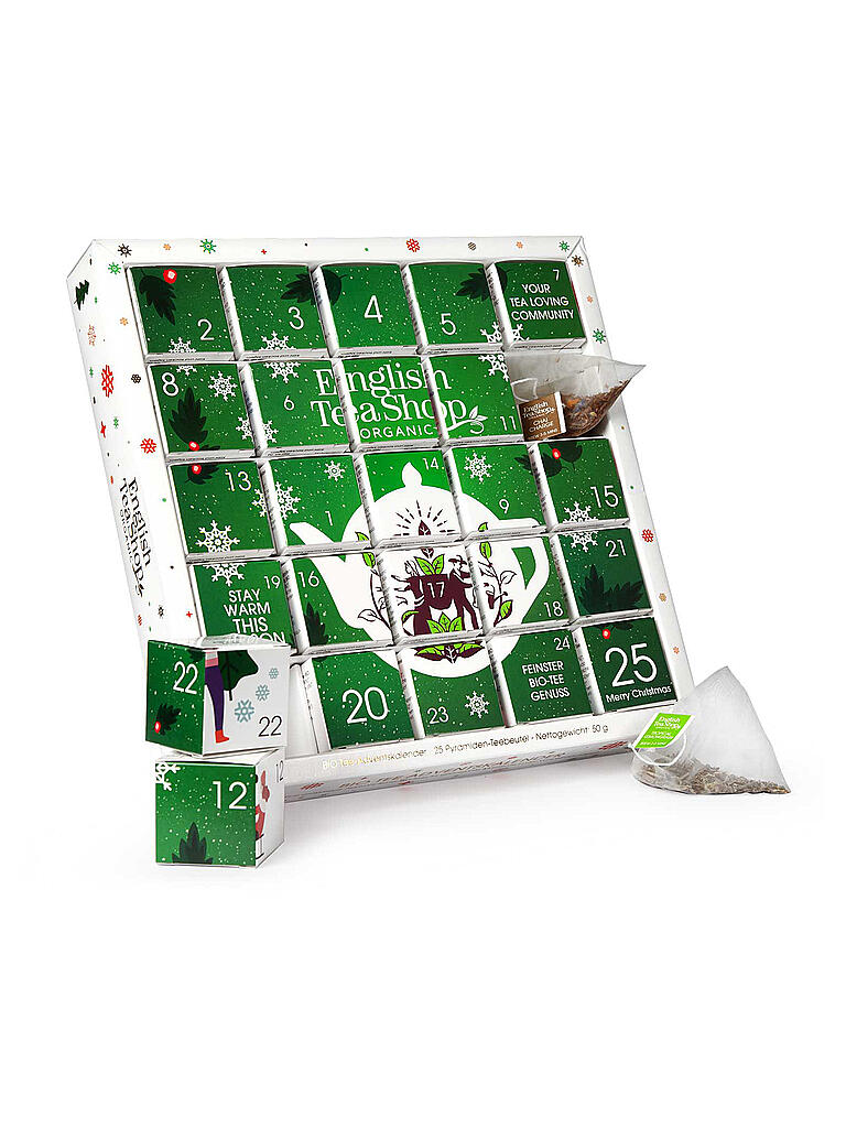 ENGLISH TEA SHOP | Puzzle Tee Adventskalender "Happy Holiday", BIO | grün