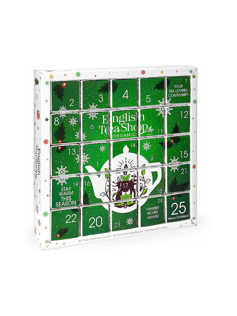 ENGLISH TEA SHOP | Puzzle Tee Adventskalender "Happy Holiday", BIO | grün