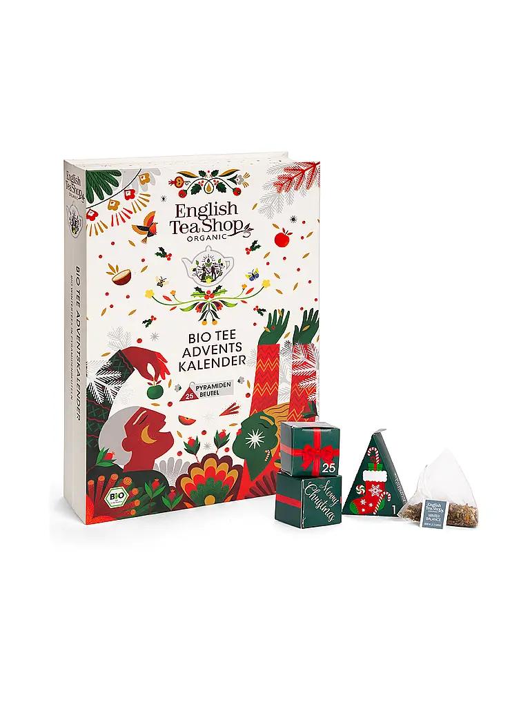 ENGLISH TEA SHOP | Tee Adventskalender 24 Beutel Teebuch Weiss | Weiss