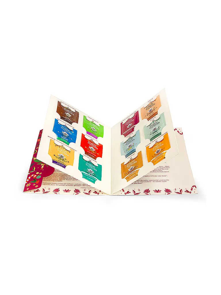 ENGLISH TEA SHOP | Tee Adventskalender 24 Beutel Weihnachts  | Dunkelrot