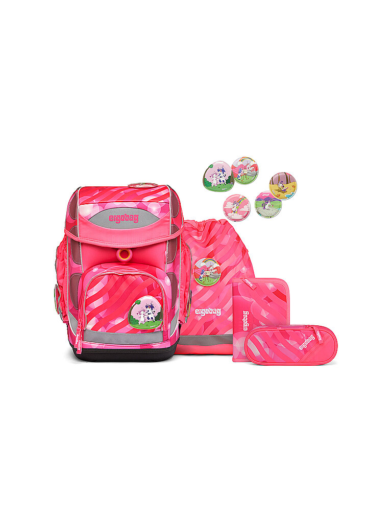 ERGOBAG Schultaschen Set 5tlg Cubo KuntBärbuntes Einhorn – Ergobag