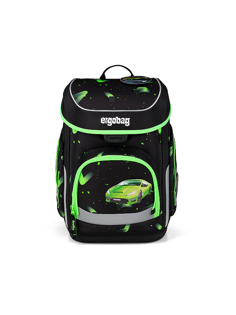 ergobag cubo COLOUR FLASH Edition Schulranzen, 5-teiliges Set, Übärholspur
