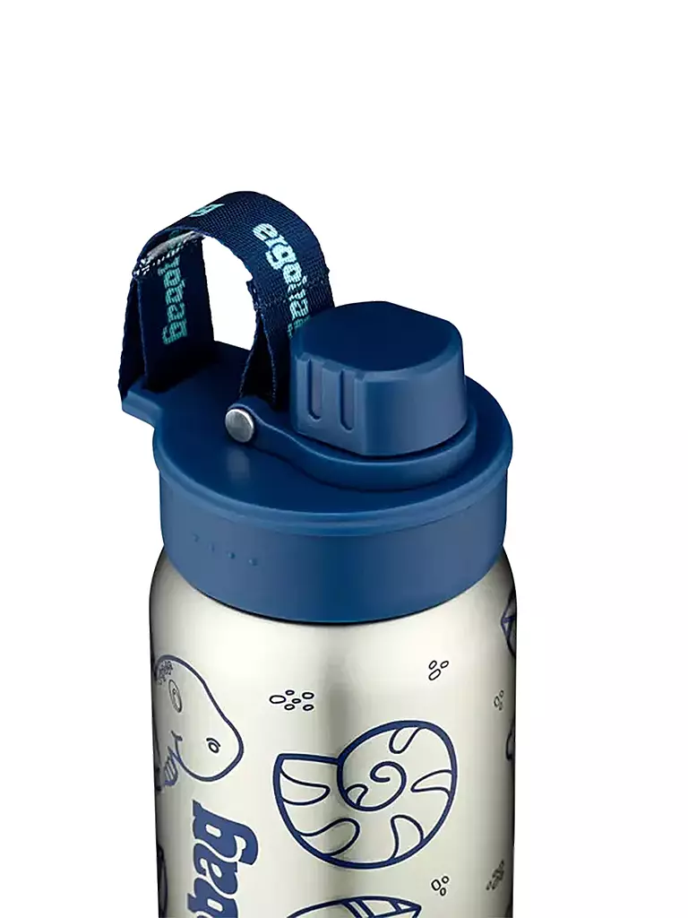 ERGOBAG | Edelstahl Trinkflasche 0,5L Blau | grün