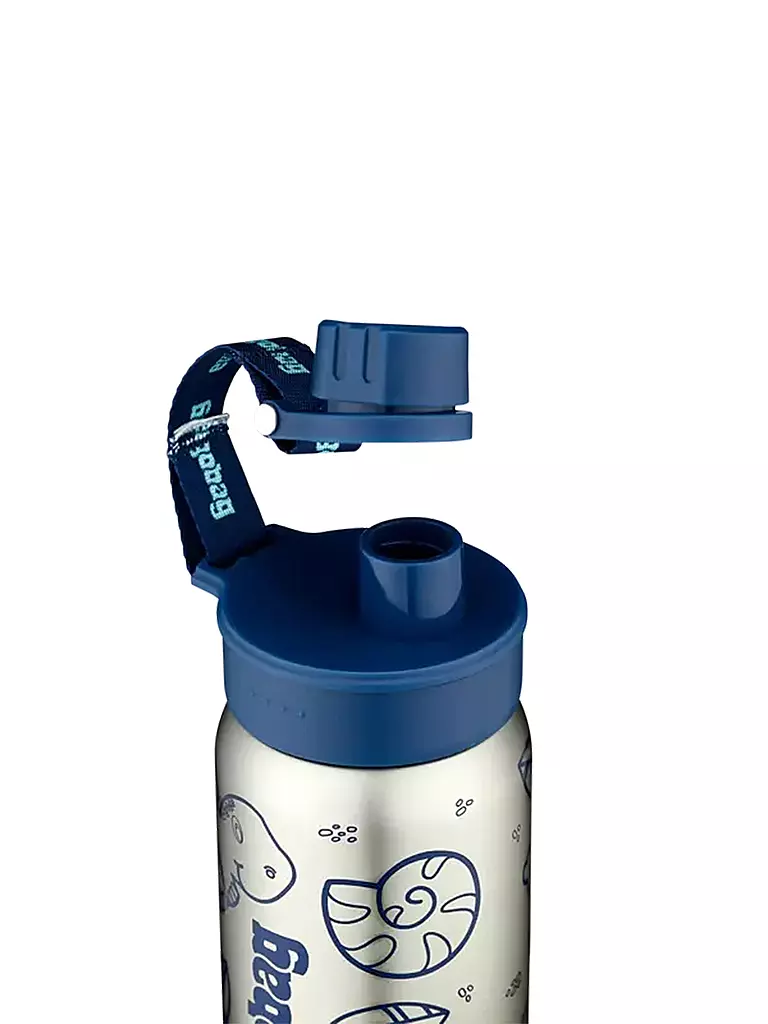 ERGOBAG | Edelstahl Trinkflasche 0,5L Blau | blau