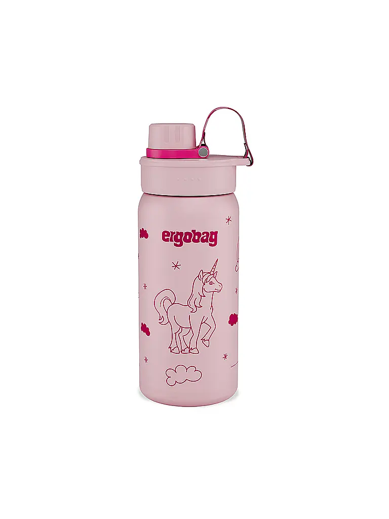 ERGOBAG | Edelstahl Trinkflasche Einhorn  | Rosa
