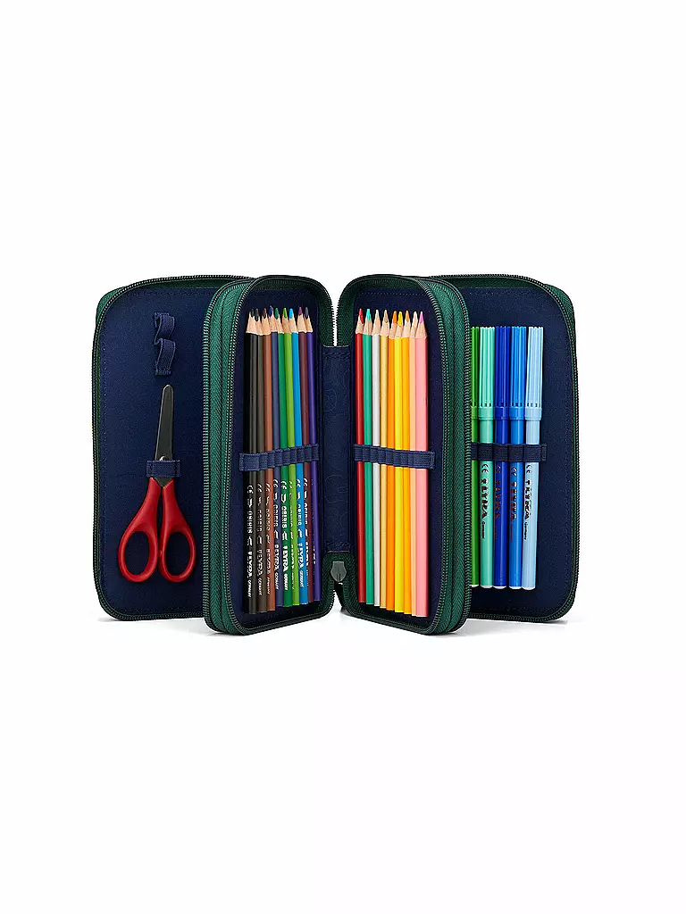 ERGOBAG | Federpenal - Maxi-Mäppchen  BärRex | dunkelgrün
