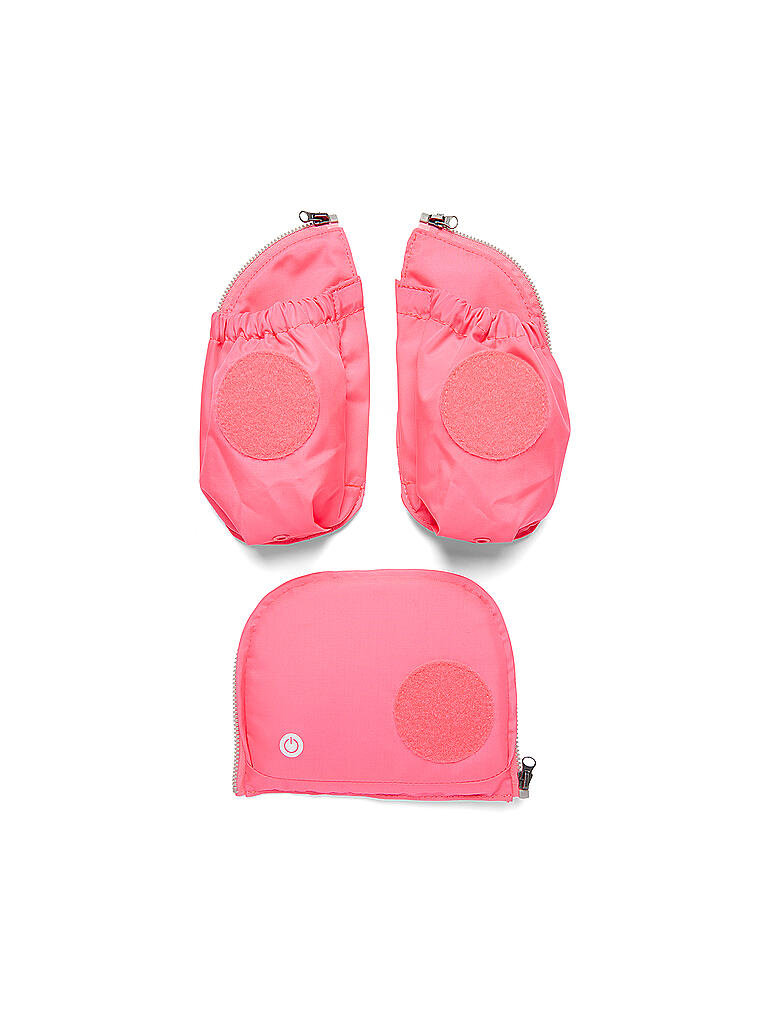 ERGOBAG | Fluo LED Seitentaschen Zip-Set Pink | pink
