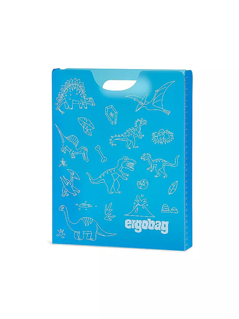ERGOBAG | Heftebox Dinosaurier | blau