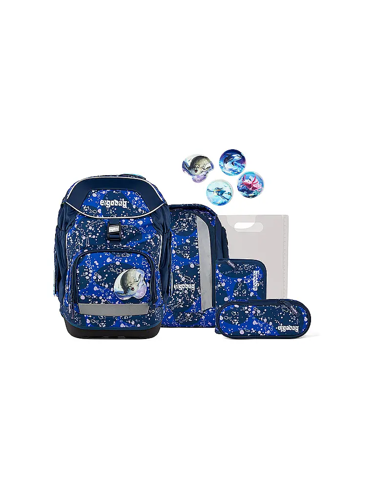 ERGOBAG | Schulrucksack Set 6tlg Pack OzeanBärwohner | Lila