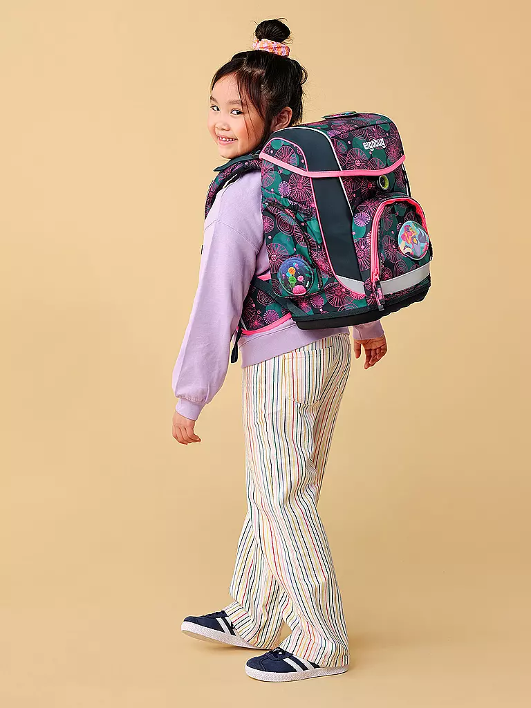 ERGOBAG | Schulrucksack-Set 5tlg. Cubo KorallenBär  | schwarz