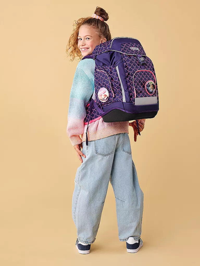 ERGOBAG | Schulrucksack-Set 6tlg. Maxi Perlentaucher  | dunkelblau