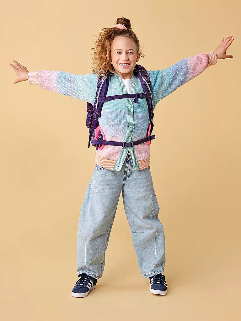 ERGOBAG | Schulrucksack-Set 6tlg. Maxi Perlentaucher  | dunkelblau