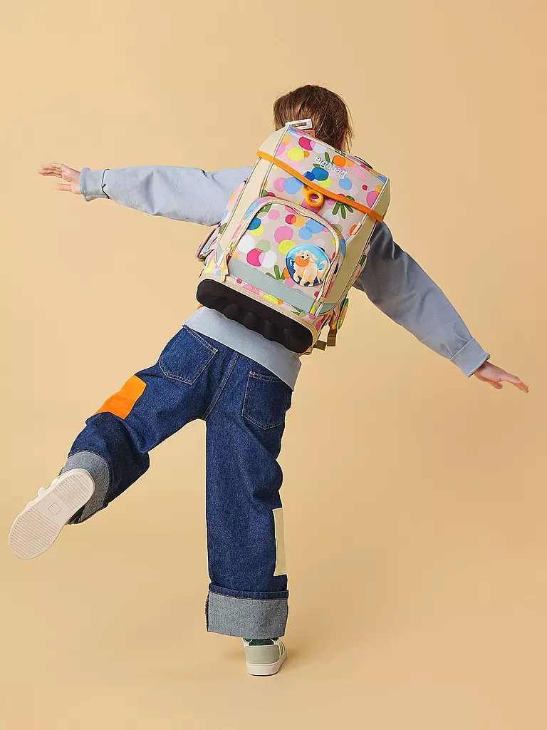 ERGOBAG | Schultasche Set 5tlg CUBO Flower PowBär | dunkelblau