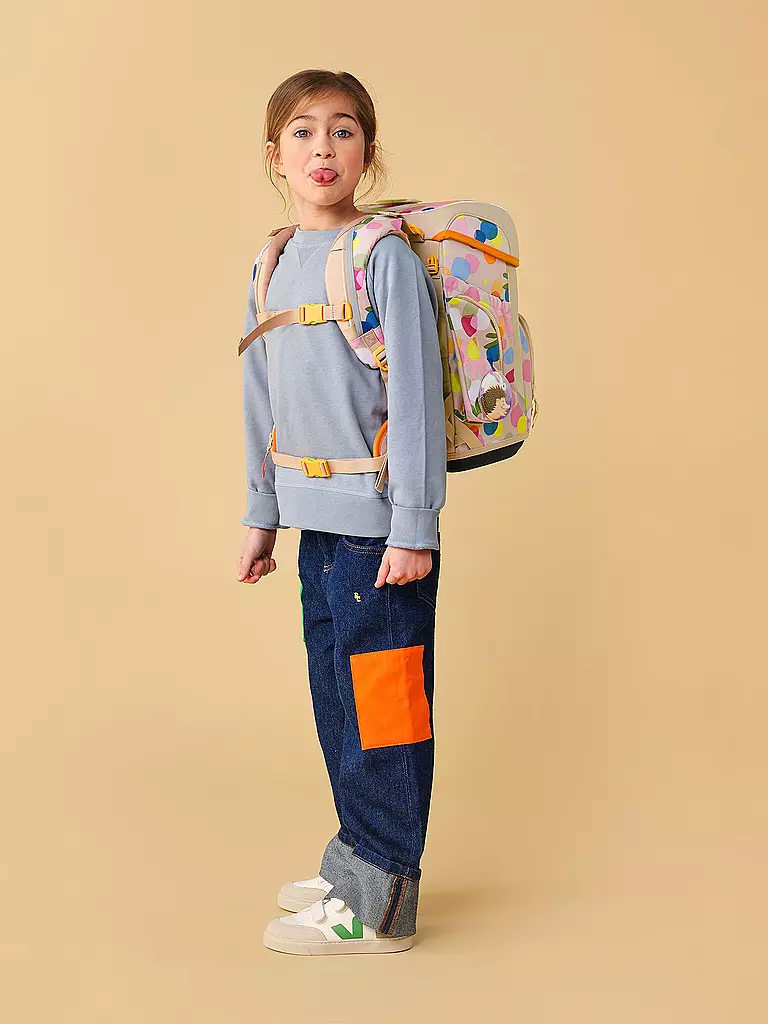 ERGOBAG | Schultasche Set 5tlg CUBO Flower PowBär | dunkelblau