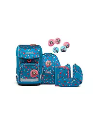 ERGOBAG | Schultaschen Set 6tlg CUBO Light -  BlütenzauBär | petrol