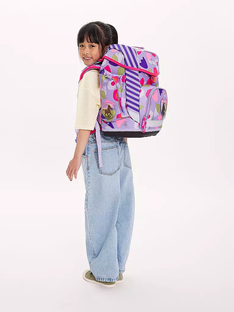 ERGOBAG | Schultaschen Set 5tlg CUBO - BlütenzauBär | petrol