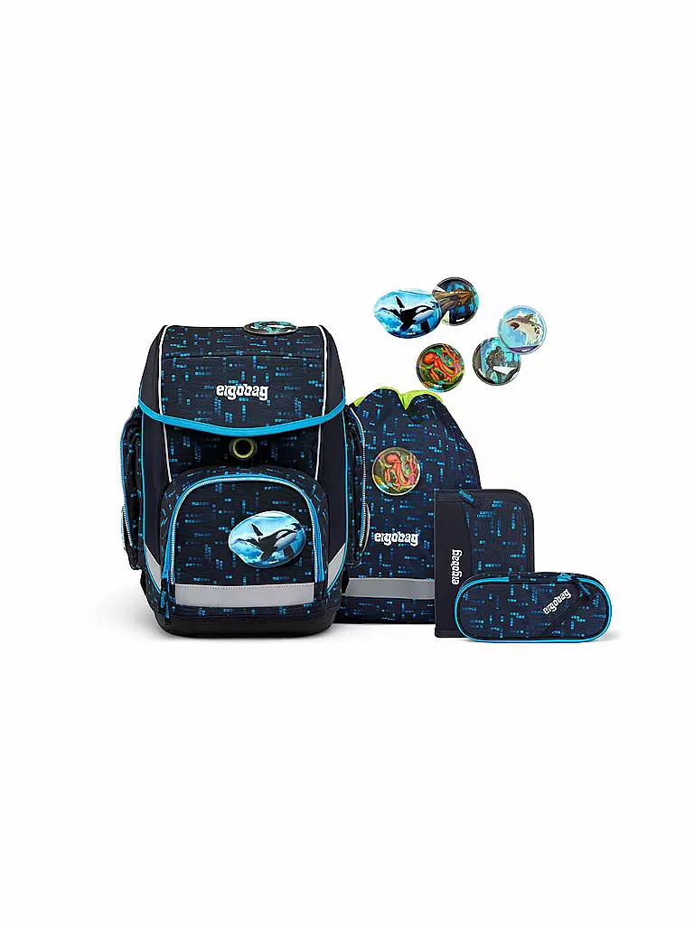 ERGOBAG | Schultaschen Set 5tlg Cubo - TiefseetauchBär | dunkelblau