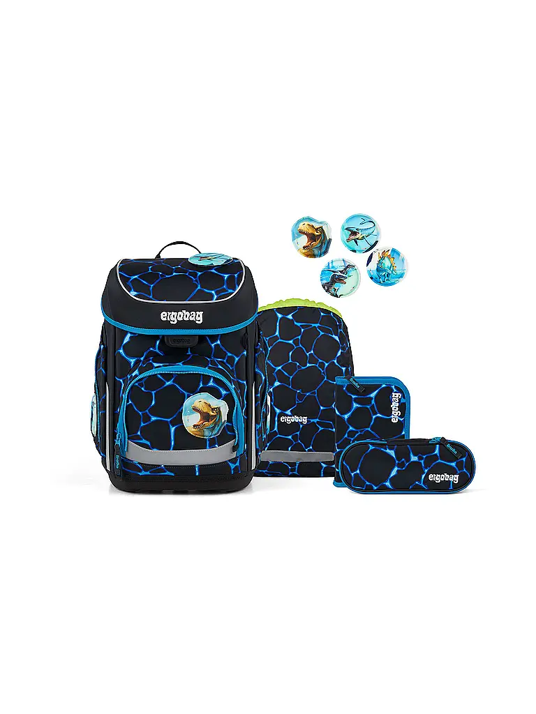 ERGOBAG | Schultaschen Set 5tlg CUBO Bärassic Garden  | Schwarz